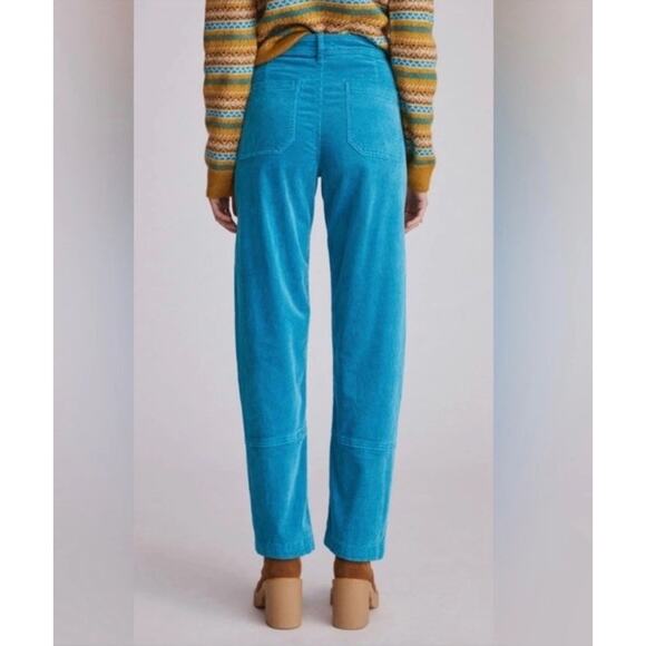 Anthropologie Maeve Pants Corduroy Blue Curved 26 - Picture 3 of 11